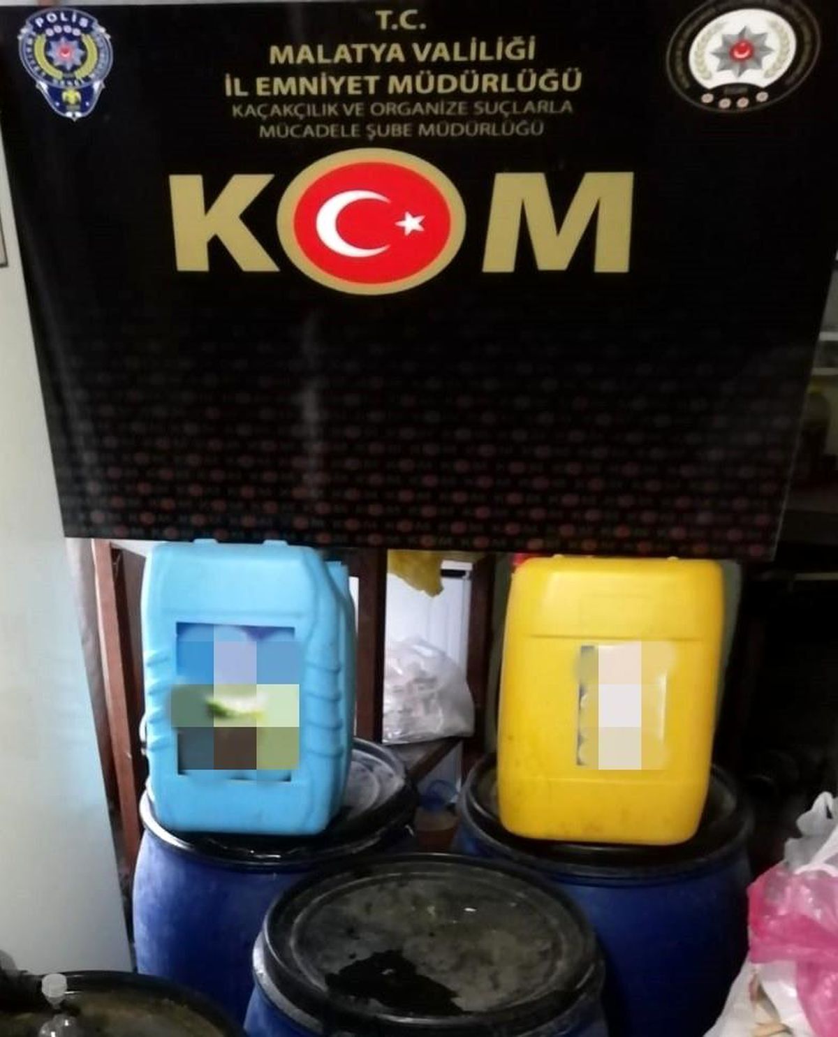 Malatya\'da 400 litre kaçak içki ele geçirildi