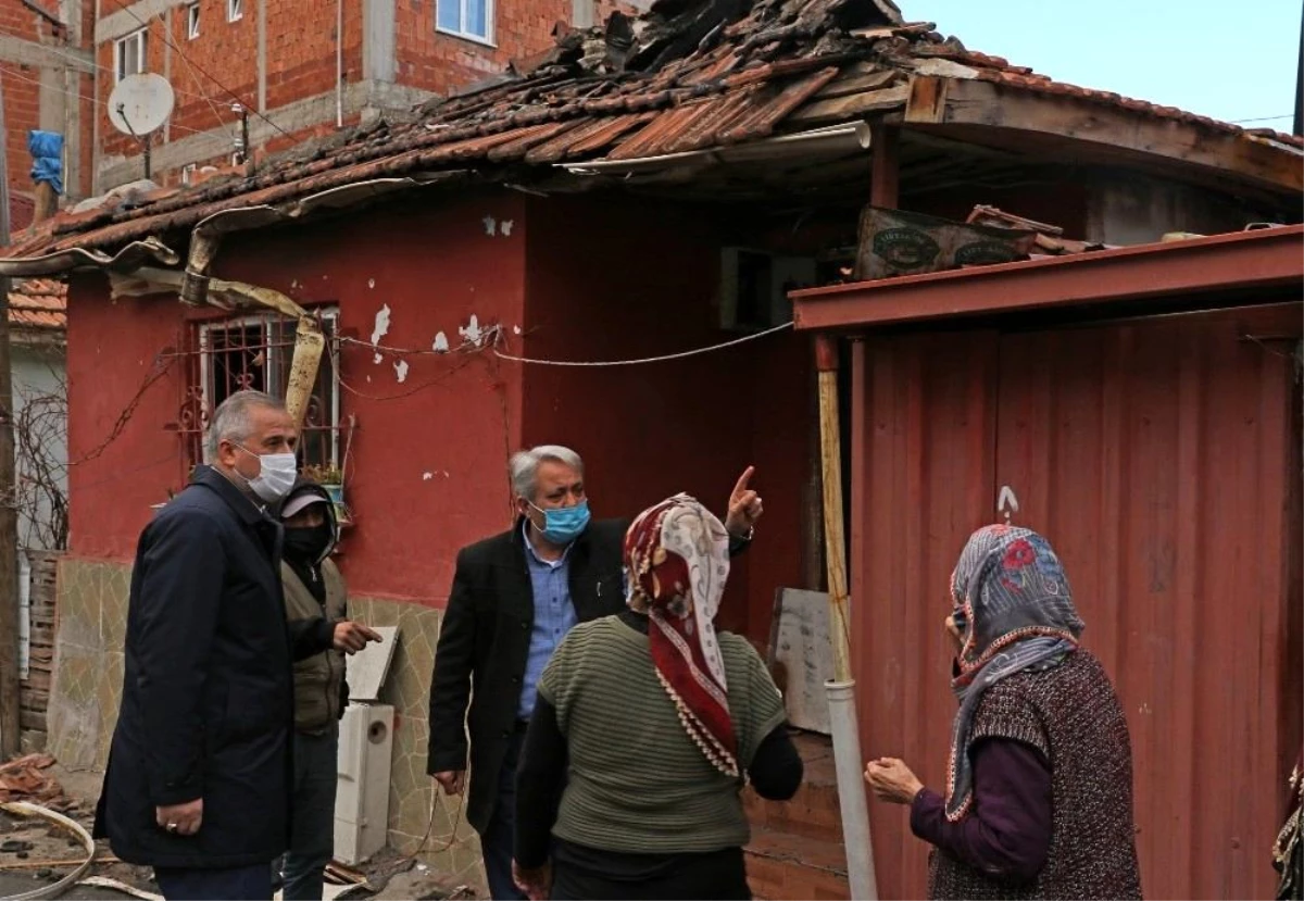 Başkan Kılıç\'tan evi yanan yaşlı kadına destek