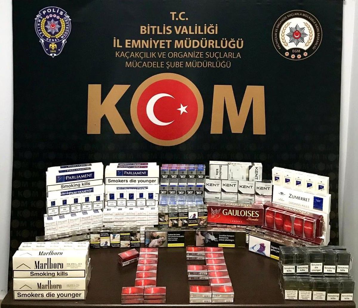 Bitlis\'te 800 paket kaçak sigara ele geçirildi