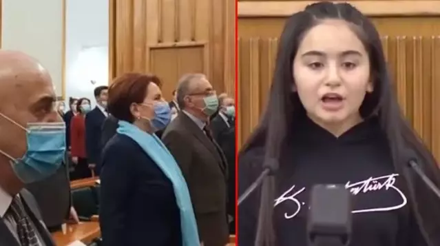 Danıştay'ın kararına tepkiler çığ gibi! İYİ Parti grup toplantısında kız öğrenci Andımız ı okudu Danıştay'ın kararına tepkiler çığ gibi! İYİ Parti grup toplantısında kız öğrenci Andımız ı okudu