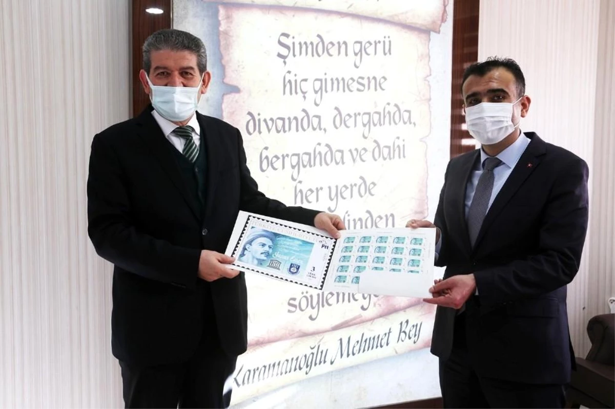 Karaman Belediyesi Yunus Emre yılı anısına pul bastırdı