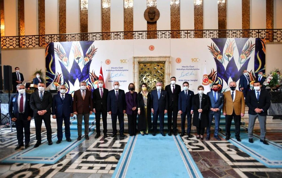 Son dakika... TBMM Başkanı Mustafa Şentop, TBMM Şeref Holü\'nde açılan \'Sıtkı\' isimli sergiye katıldı