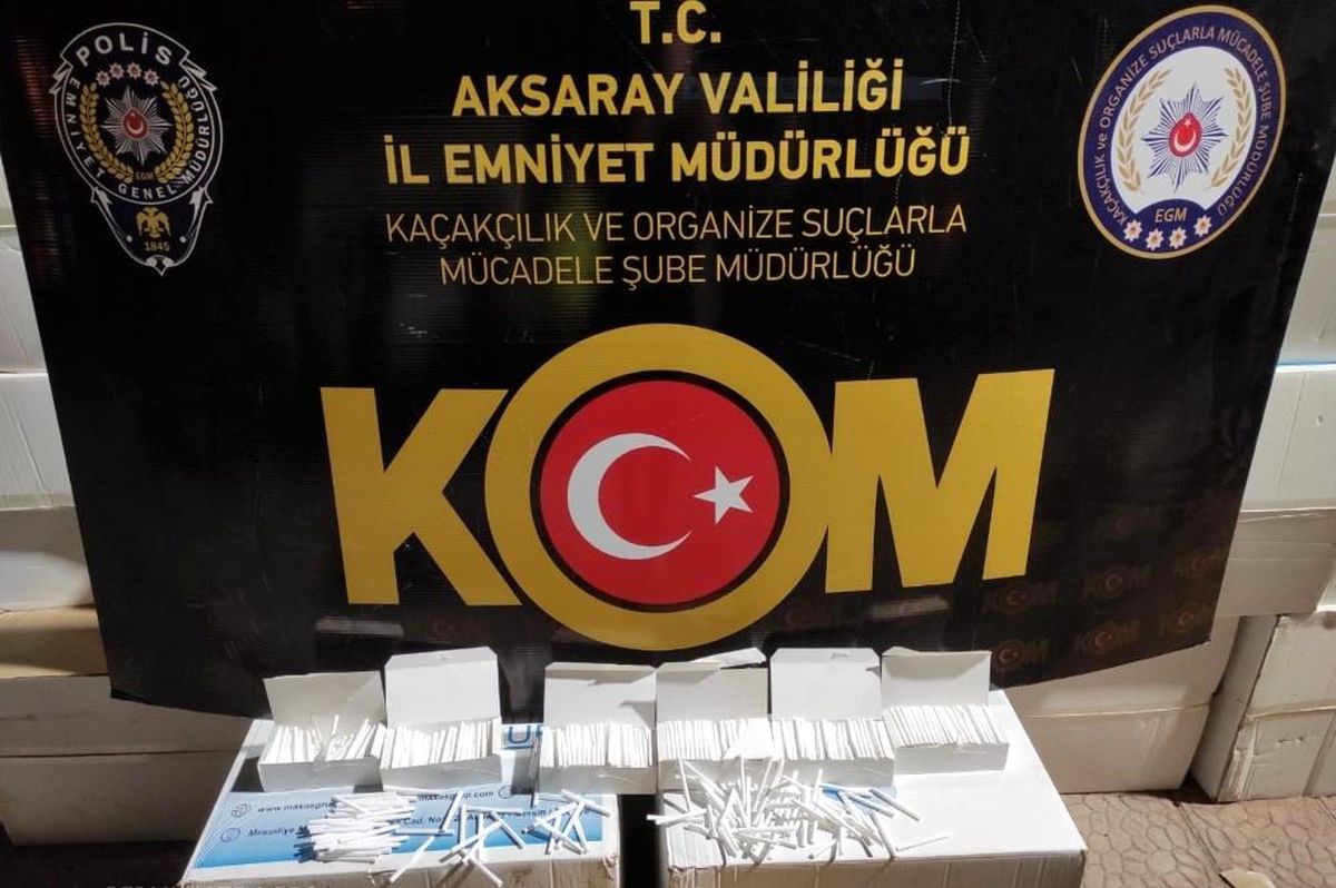Aksaray\'da 1 milyon adet kaçak makaron ele geçirildi