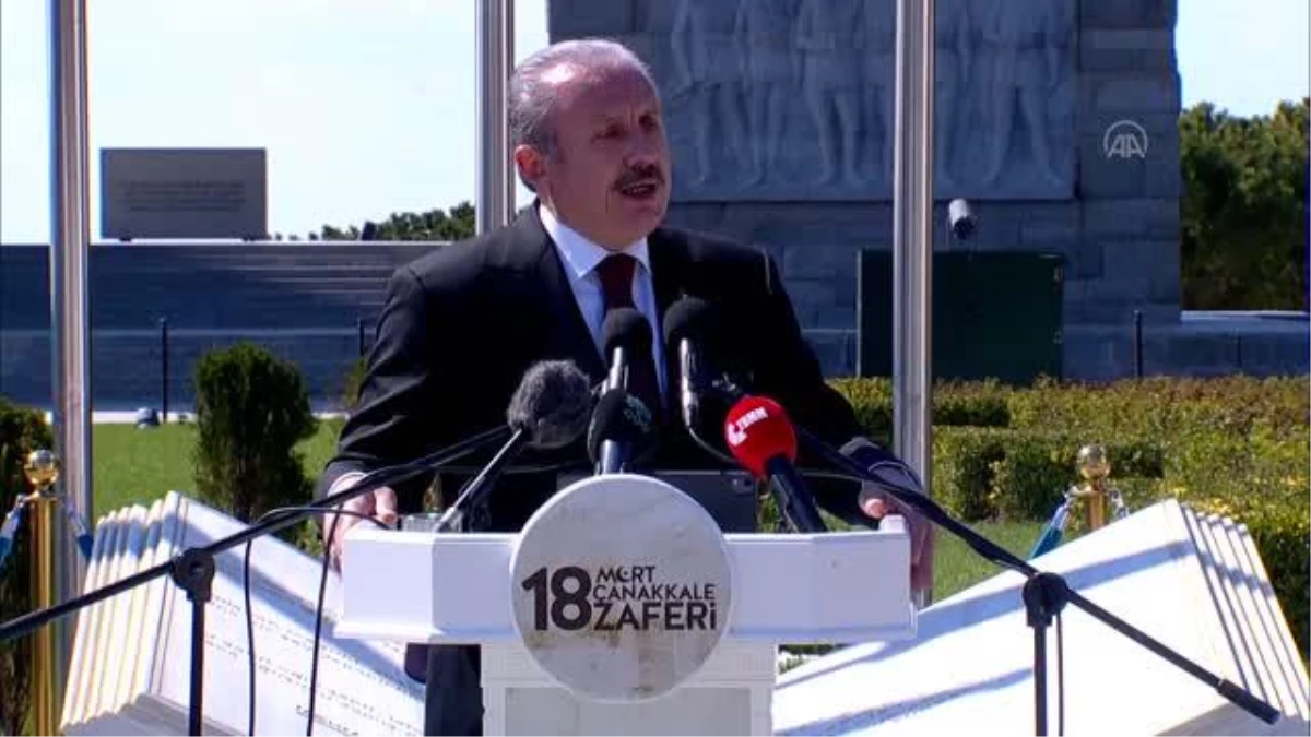 ÇANAKKALE - TBMM Başkanı Şentop, 18 Mart Şehitleri Anma Günü ve Çanakkale Deniz Zaferi\'nin 106. Yılı töreninde konuştu (1)
