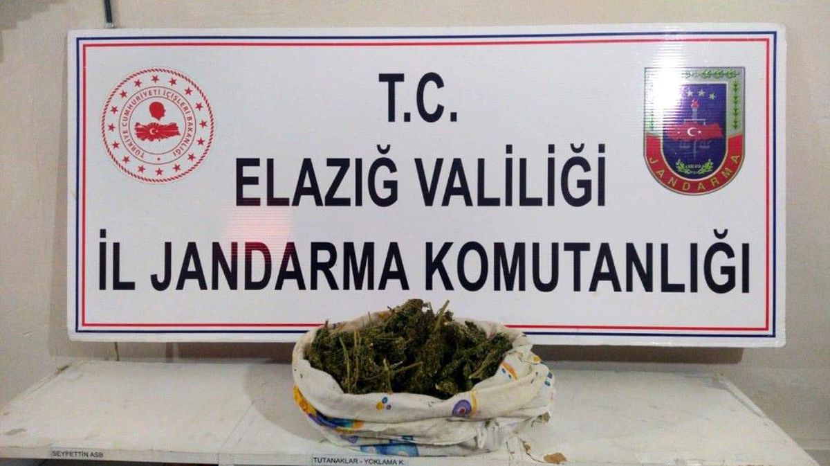 Elazığ\'da jandarma ekipleri, 1 şüpheliyi uyuşturucu ile yakaladı