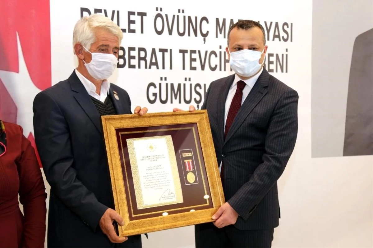 Gümüşhane\'de Gazi Hasan Turgut\'a devlet övünç madalyası verildi