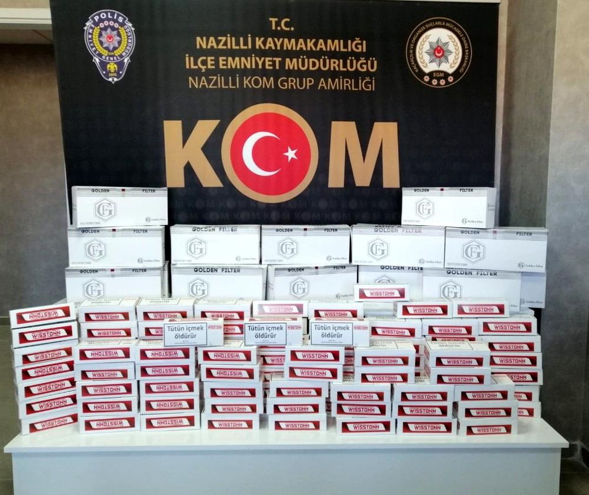 Nazilli\'de kaçak içki ve sigara operasyonu