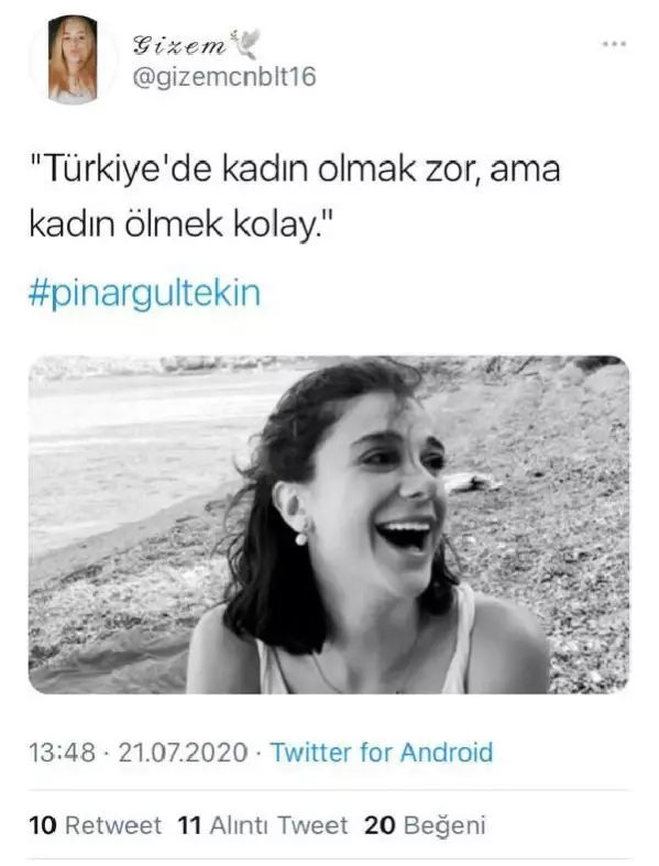 Son dakika haber! Öldürülen Gizem'den 'Türkiye'de kadın olmak zor ama kadın ölmek kolay' paylaşımı