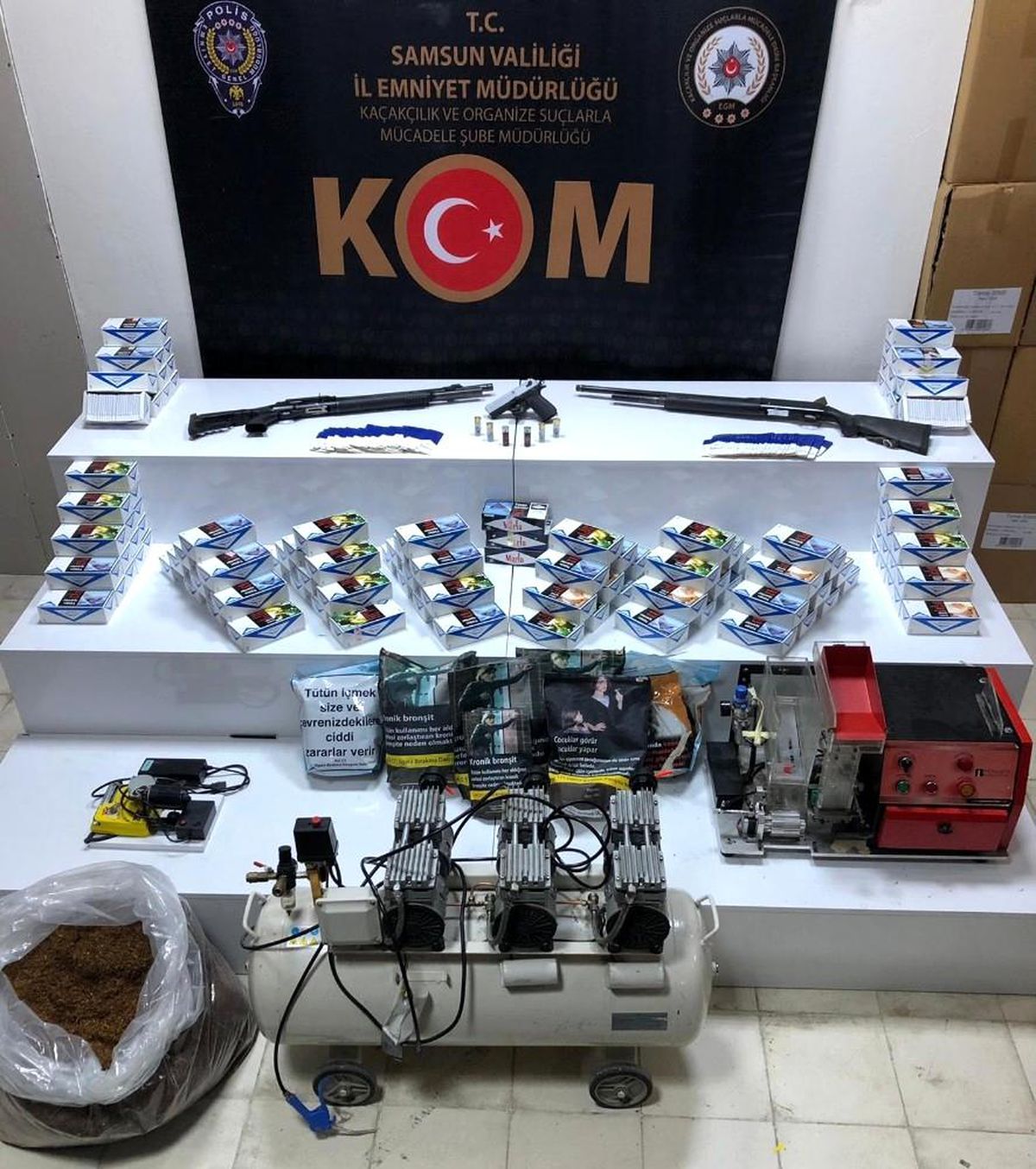 Son dakika haber: Samsun\'da kaçak sigara mamulleri ele geçirildi