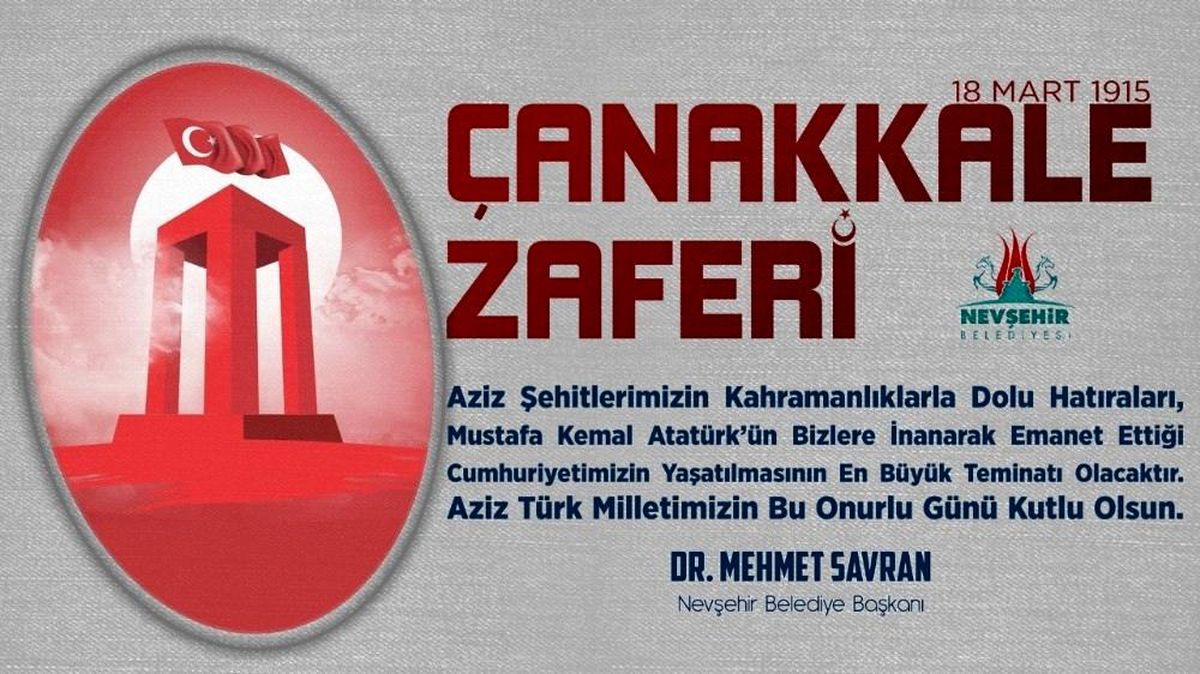Savran, \'18 Mart Çanakkale Zaferi ve Şehitler Anma Günü mesajı yayımladı
