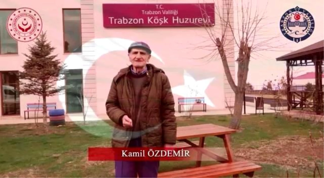 Trabzon huzurevi sakinlerinden anlamlı mesaj