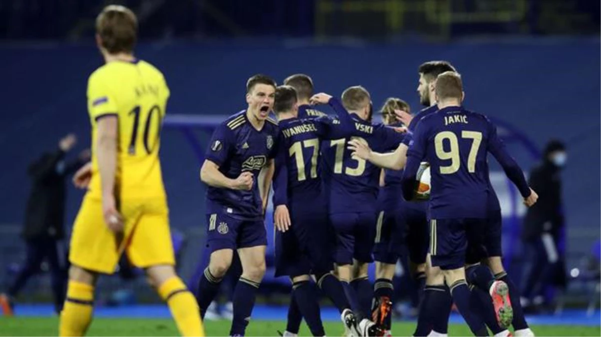 UEFA Avrupa Ligi Son 16 Turu\'nda Tottenham, deplasmanda Dinamo Zagreb\'e 3-0 yenildi ve turnuvaya veda etti