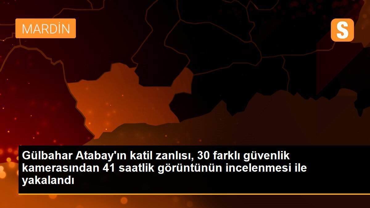 Gülbahar Atabay\'ın katil zanlısı, 30 farklı güvenlik kamerasından 41 saatlik görüntünün incelenmesi ile yakalandı