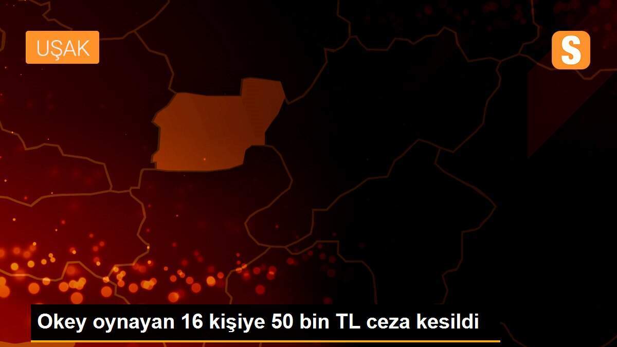 Okey oynayan 16 kişiye 50 bin TL ceza kesildi