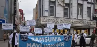 Vakaların zirve yaptığı Samsun'da öğrencilerinden pankartlı, megafonlu uyarı