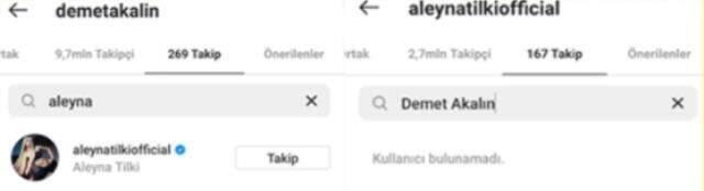 Aleyna Tilki, kendisini eleştiren Demet Akalın'ı takipten çıkardı Aleyna Tilki, kendisini eleştiren Demet Akalın'ı takipten çıkardı