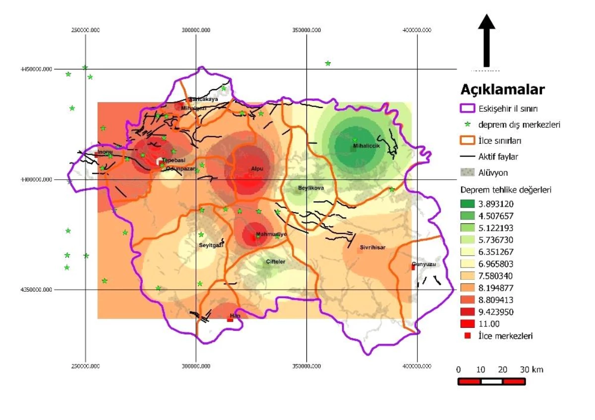 İşte Eskişehir ve ilçelerinin \'Deprem Tehlike Haritası\'