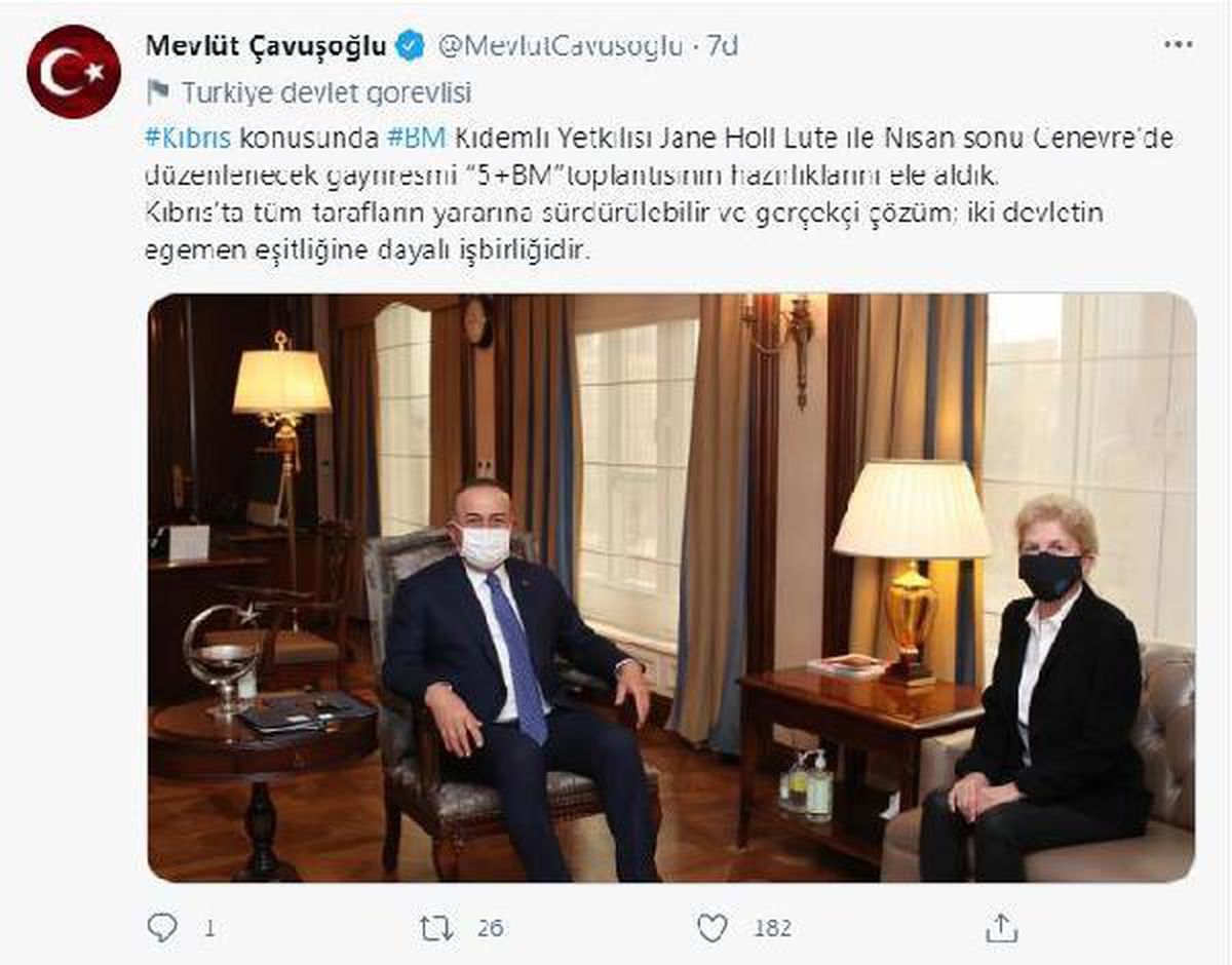 Son dakika haberleri | Bakan Çavuşoğlu, BM Genel Sekreteri Kıbrıs Özel Temsilcisi ile görüştü (2)