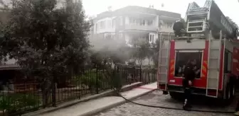 Didim'de evde çıkan yangında hasar oluştu