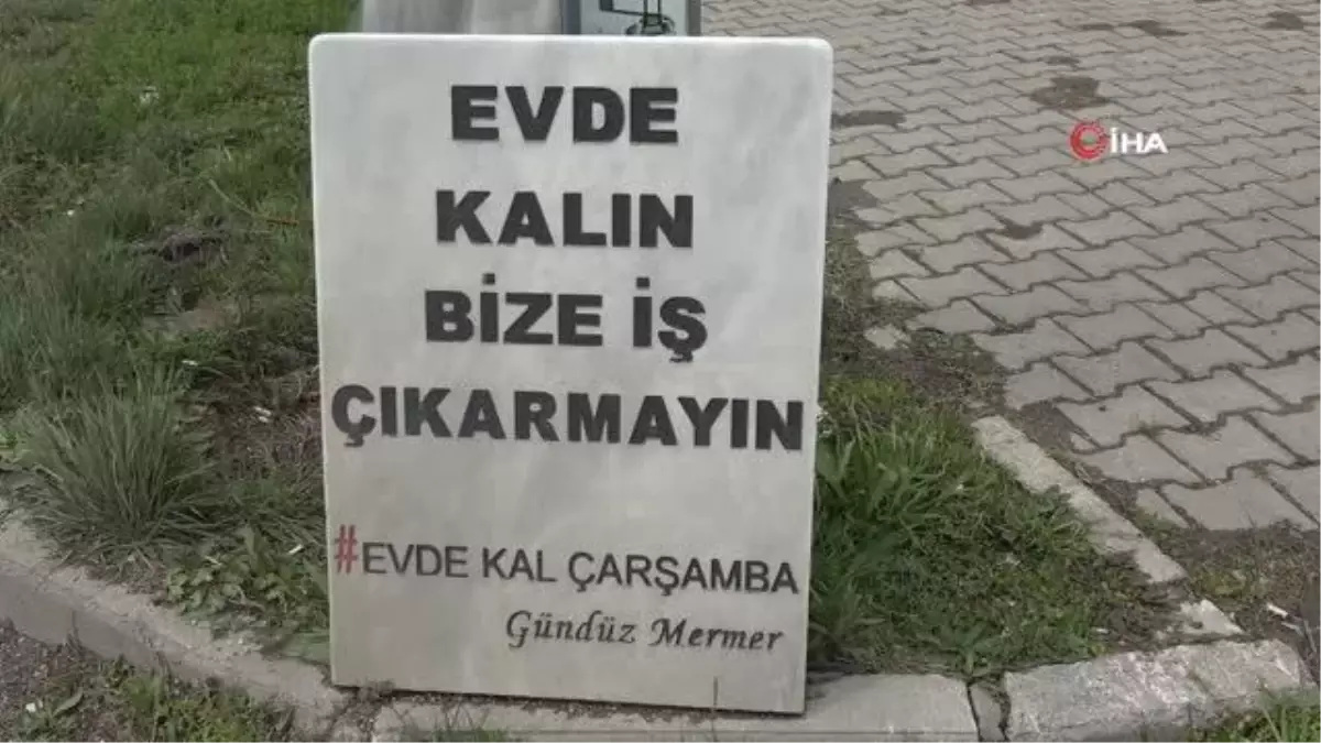 Artan vakalardan sonra mezar taşı ile tekrar çağrı yaptı: "Evde Kalın, Bize İş Çıkarmayın"