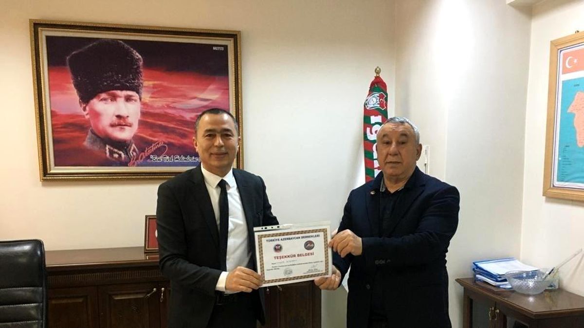 Ünsal\'dan Başaran\'a teşekkür belgesi