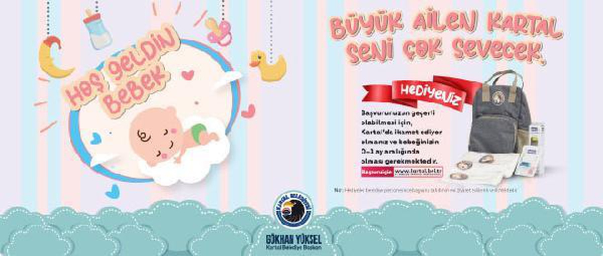 Kartal Belediyesi\'nden \'Hoş geldin Bebek Hediye Paketi\'