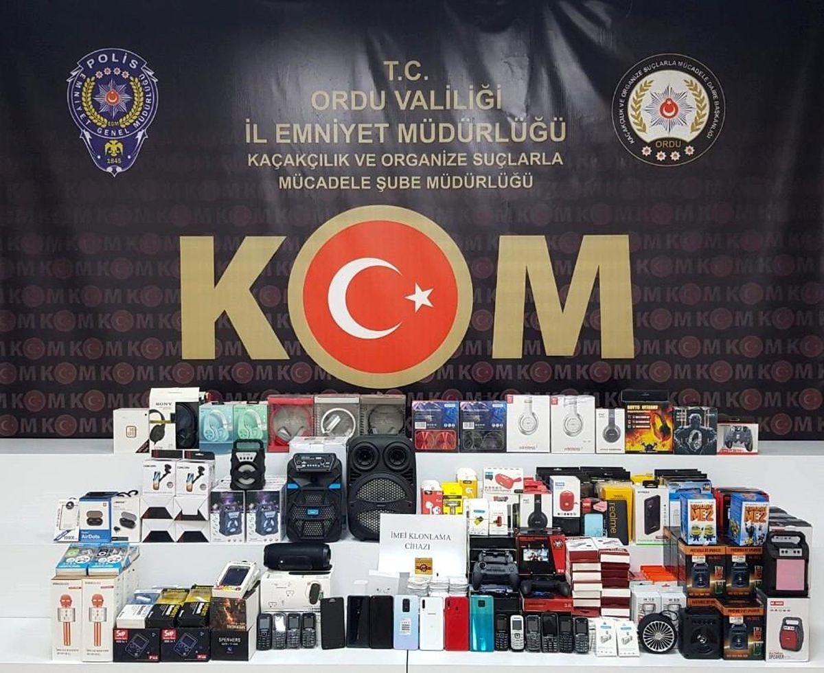 Ordu\'da kaçak telefon operasyonu