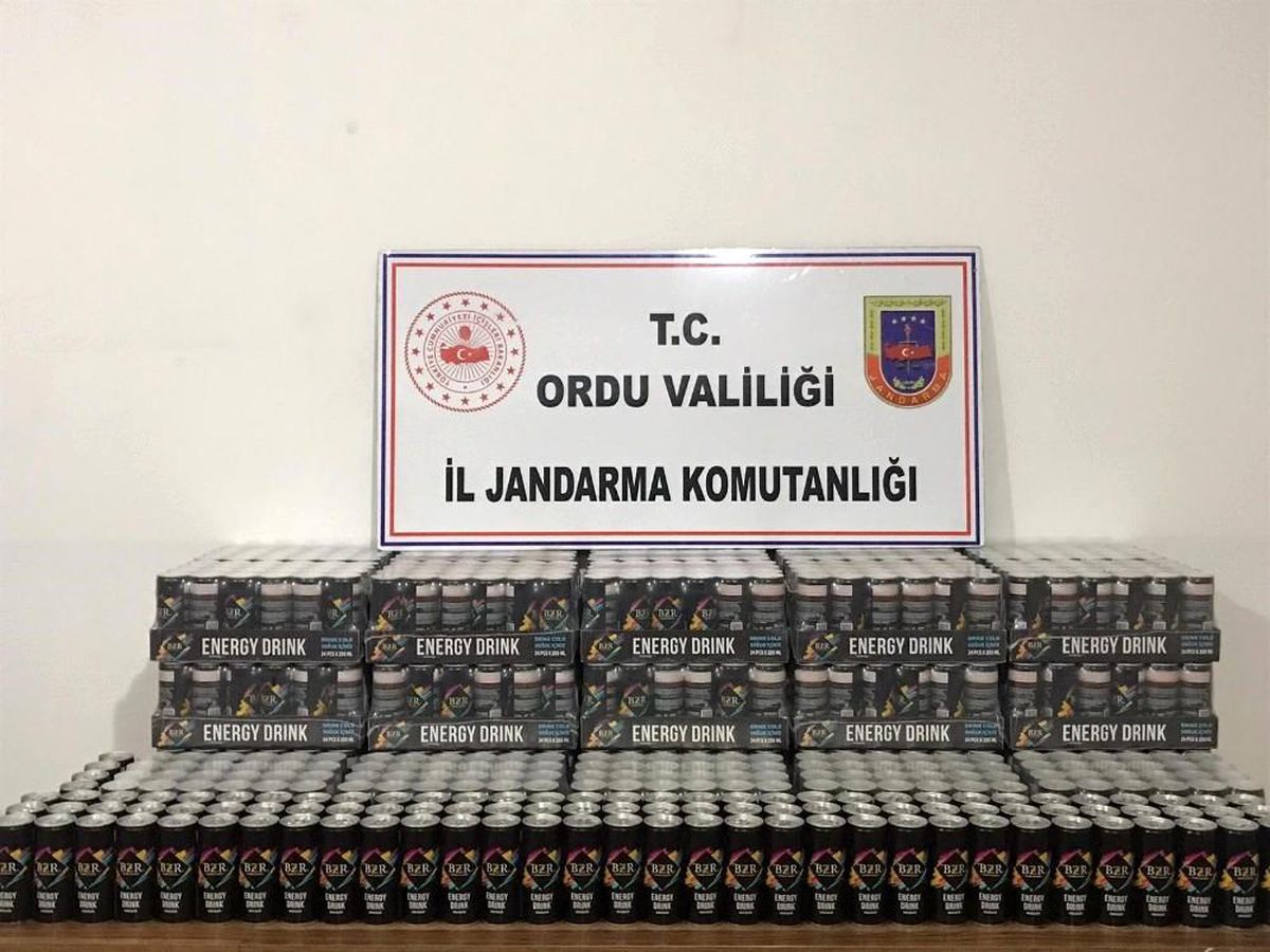 Ordu\'da sahte enerji içeceği ele geçirildi