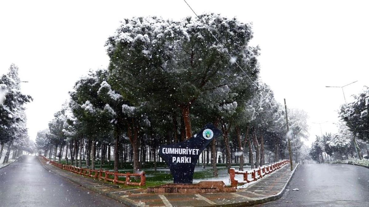 Alaşehir\'de kartpostallık kar manzaraları