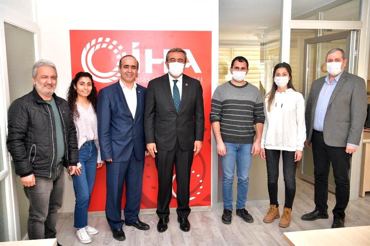 Başkan Çetin ve Rektör Tuncel\'den İHA\'ya ziyaret