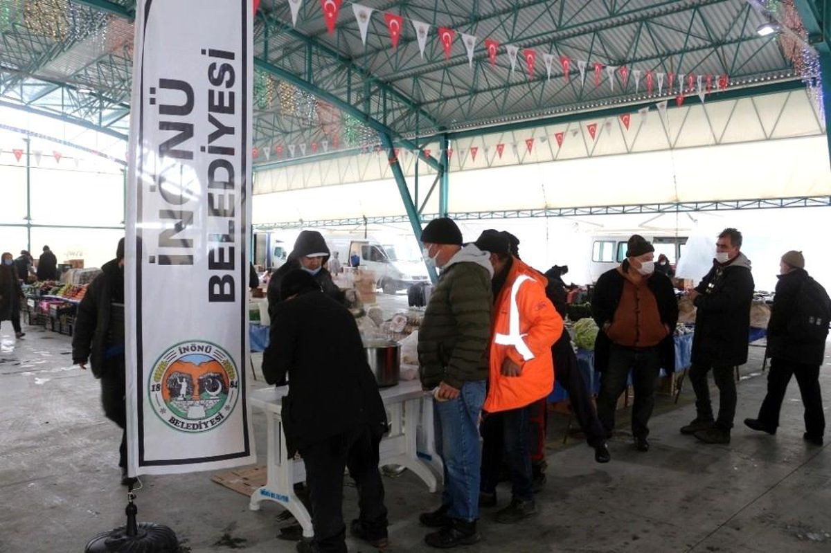İnönü Belediyesi esnafın içini ısıtıyor