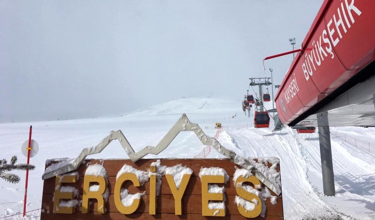 Erciyes\'te kar kalınlığı 130 santimetreye yükseldi