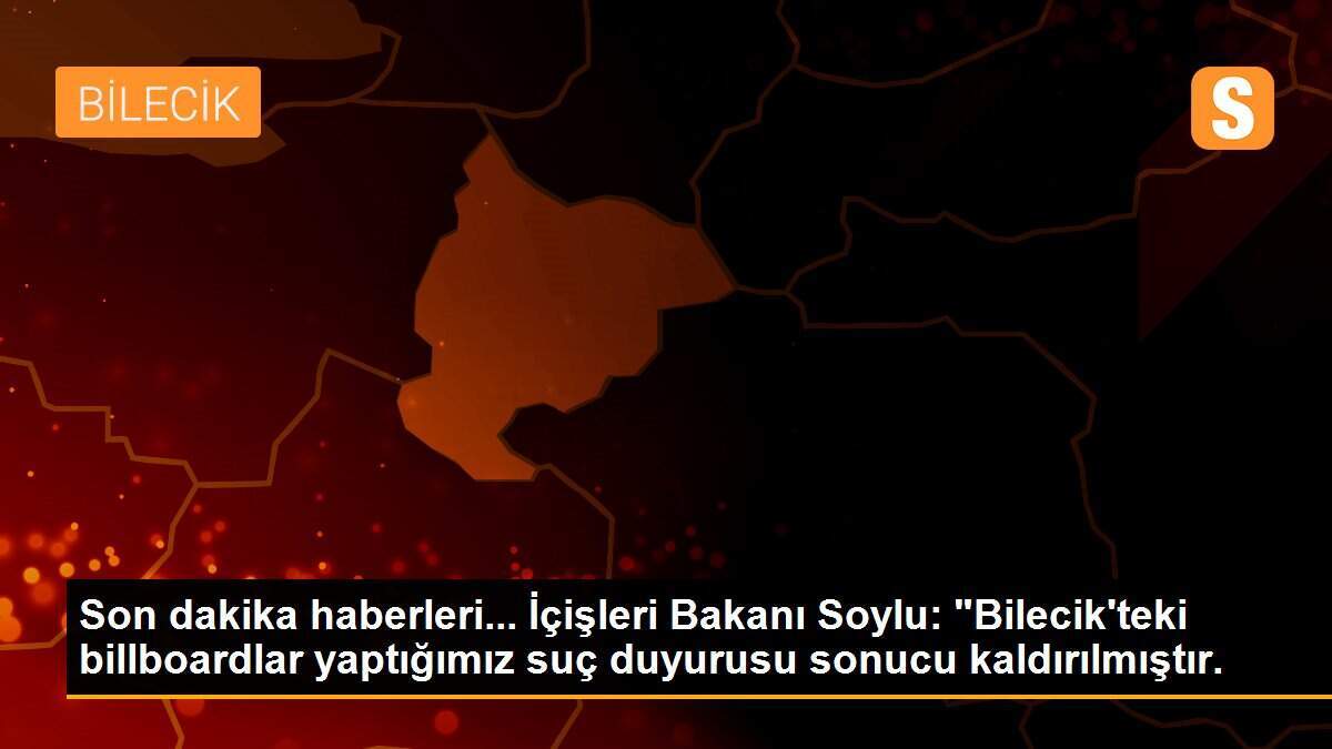 Son dakika haberi: İçişleri Bakanlığı, Bilecik Belediye Başkanı hakkında soruşturma başlattı