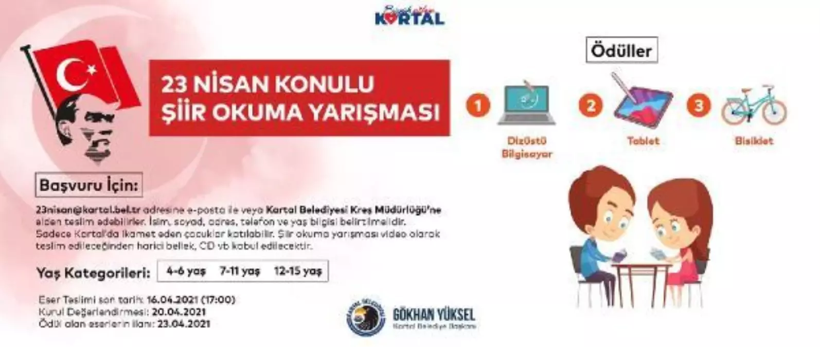 Kartal Belediyesi\'nden 23 Nisan\'a özel yarışma