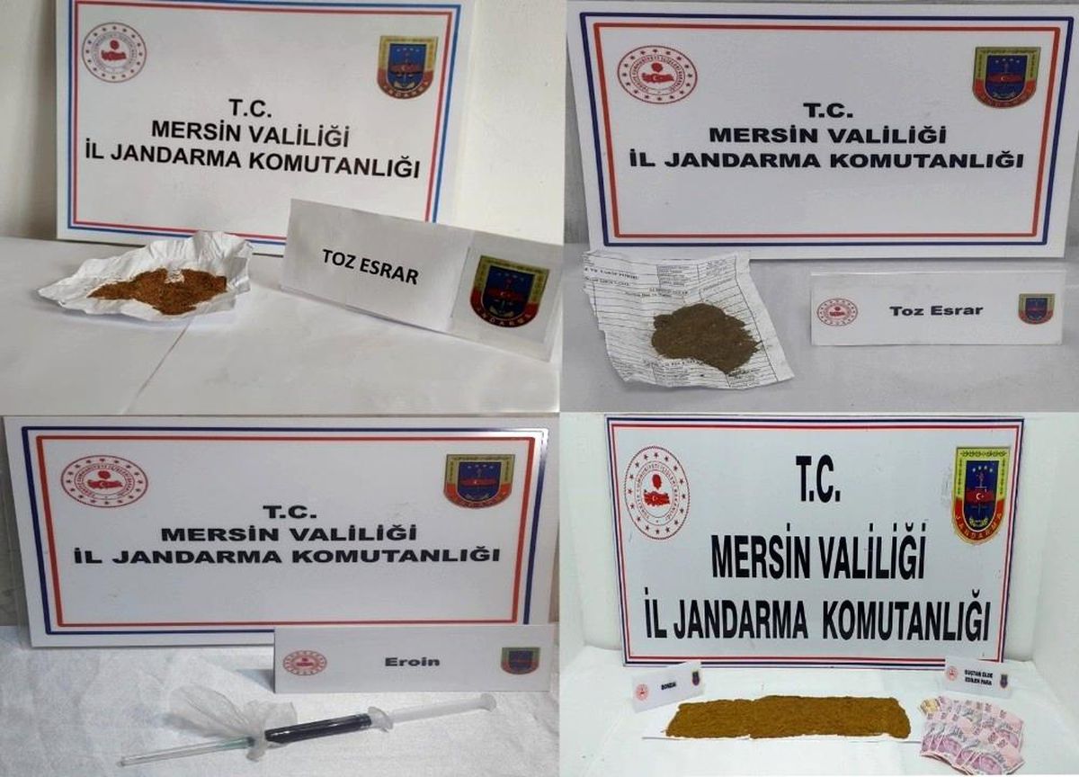 Tarsus ve Silifke\'deki uyuşturucu operasyonlarında 8 kişi gözaltına alındı