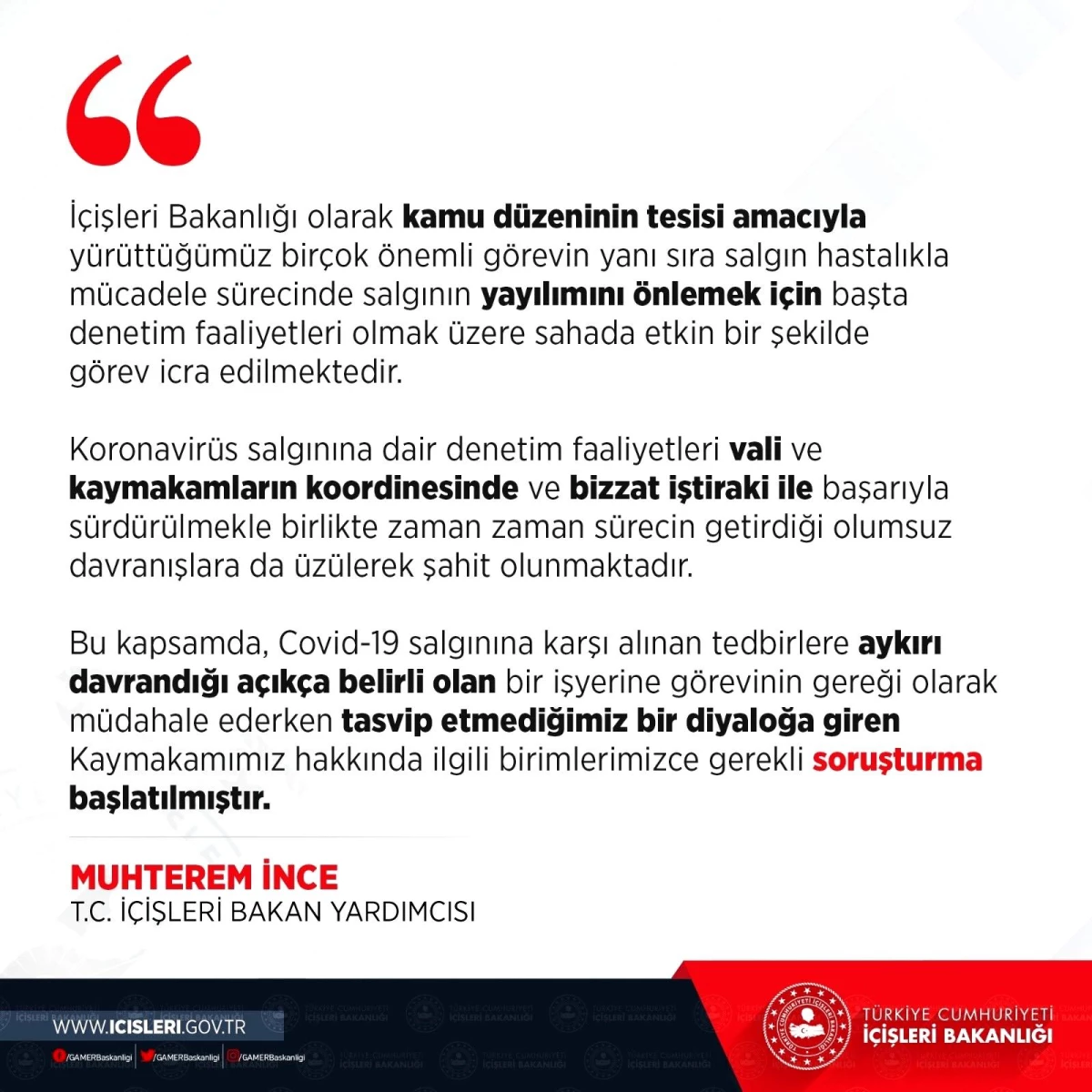 Çerkezköy Kaymakamı Abban hakkında soruşturma açıldı