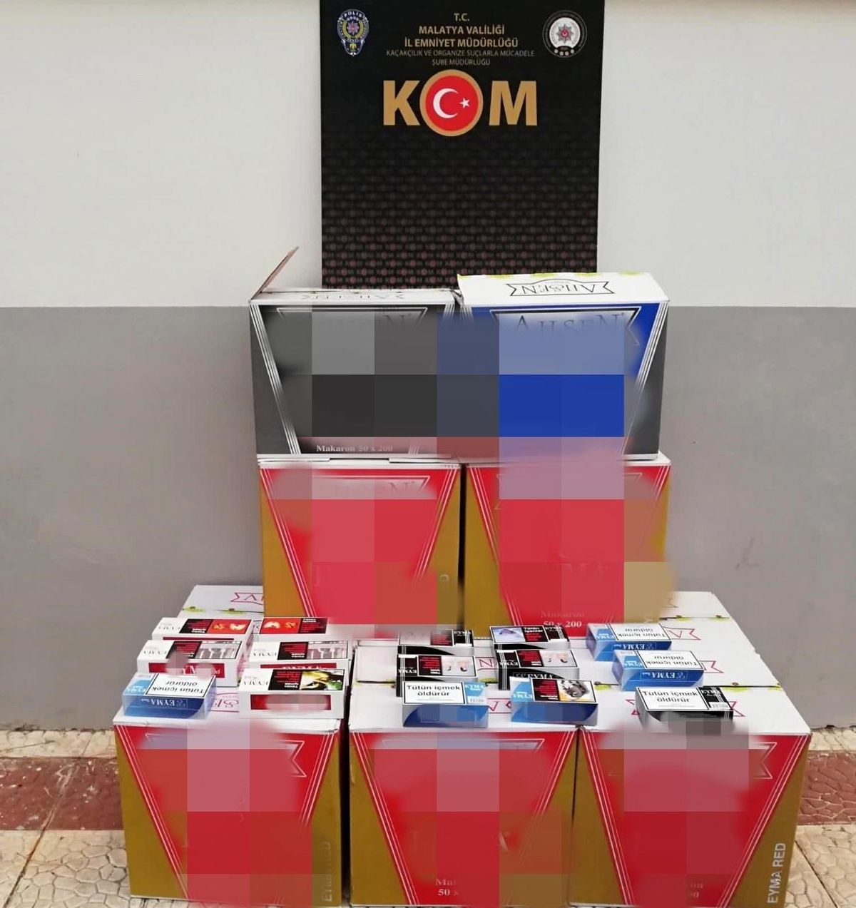 Son dakika 3. sayfa: Malatya\'da 100 bin adet kaçak makaron ele geçirildi