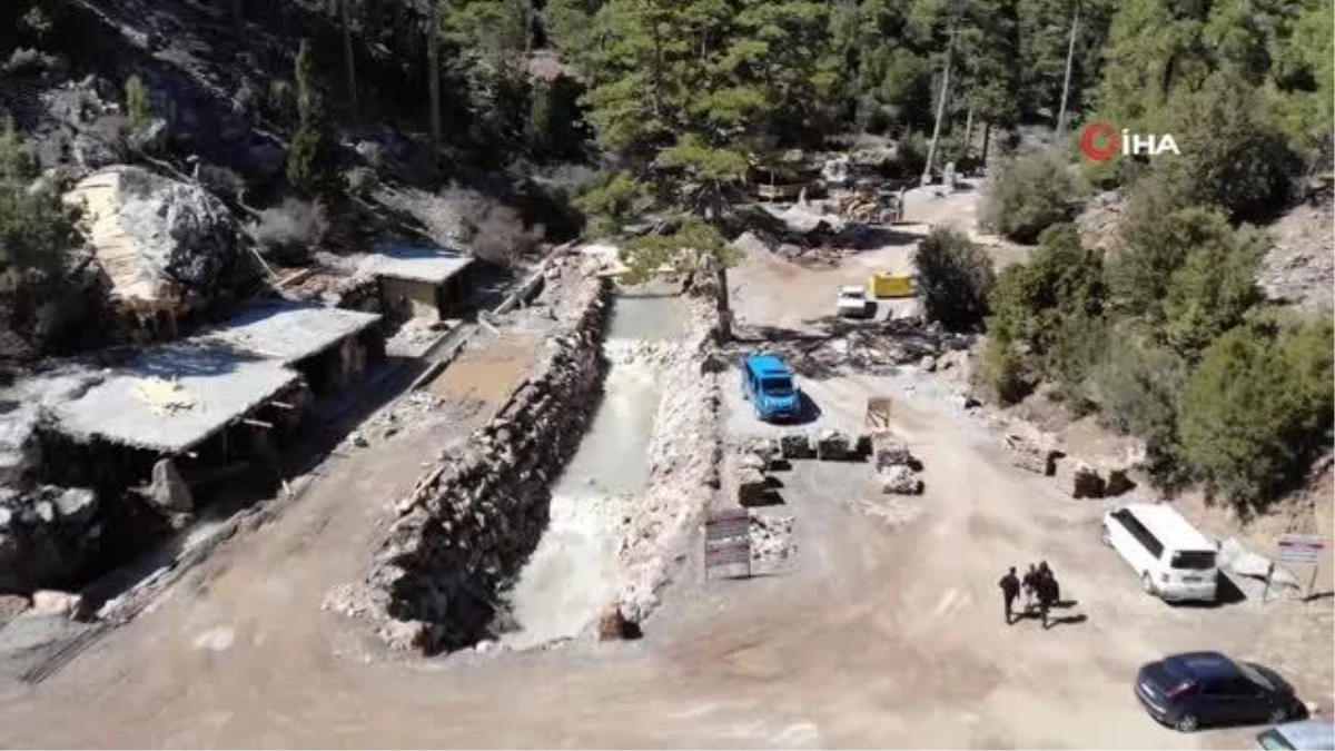 Turkuaz rengiyle ünlü Acıpayam Kanyonu turizme hazırlanıyor