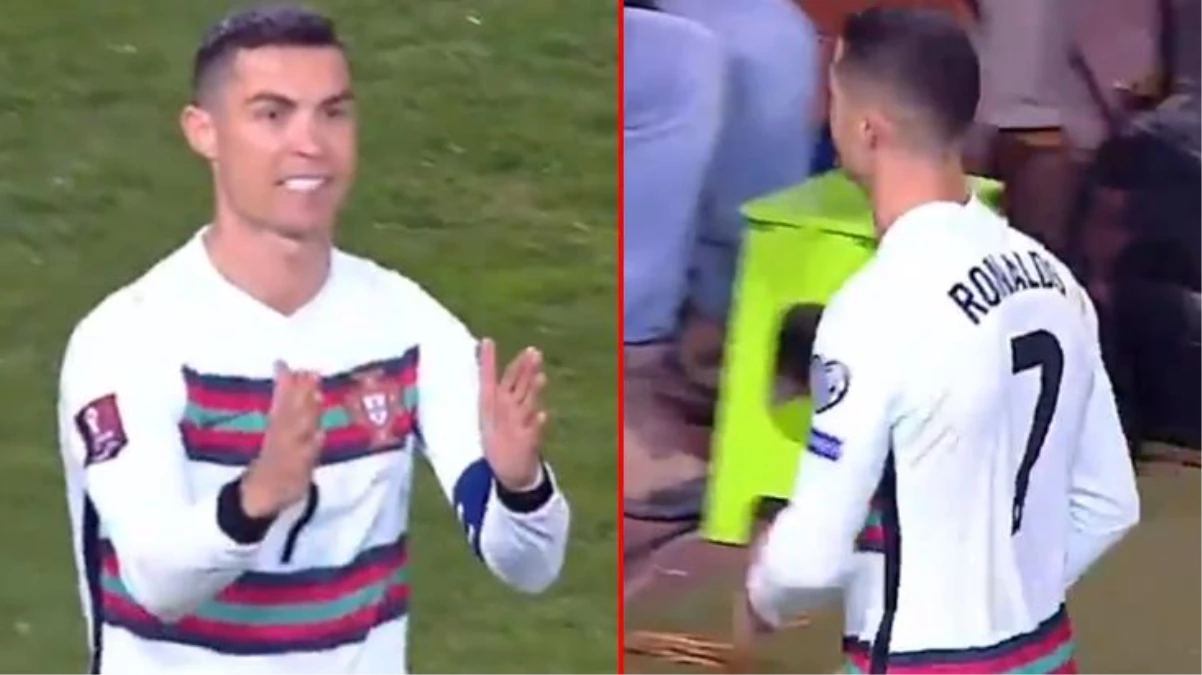 Çizgiyi geçen top gol sayılmadı, Ronaldo çılgına döndü! Maç bitmeden sahayı terk etti