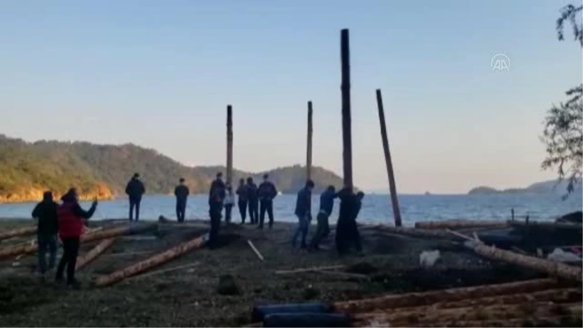 Fethiye\'de bir koyda kaçak yapılaşma olduğu iddiası üzerine inceleme başlatıldı