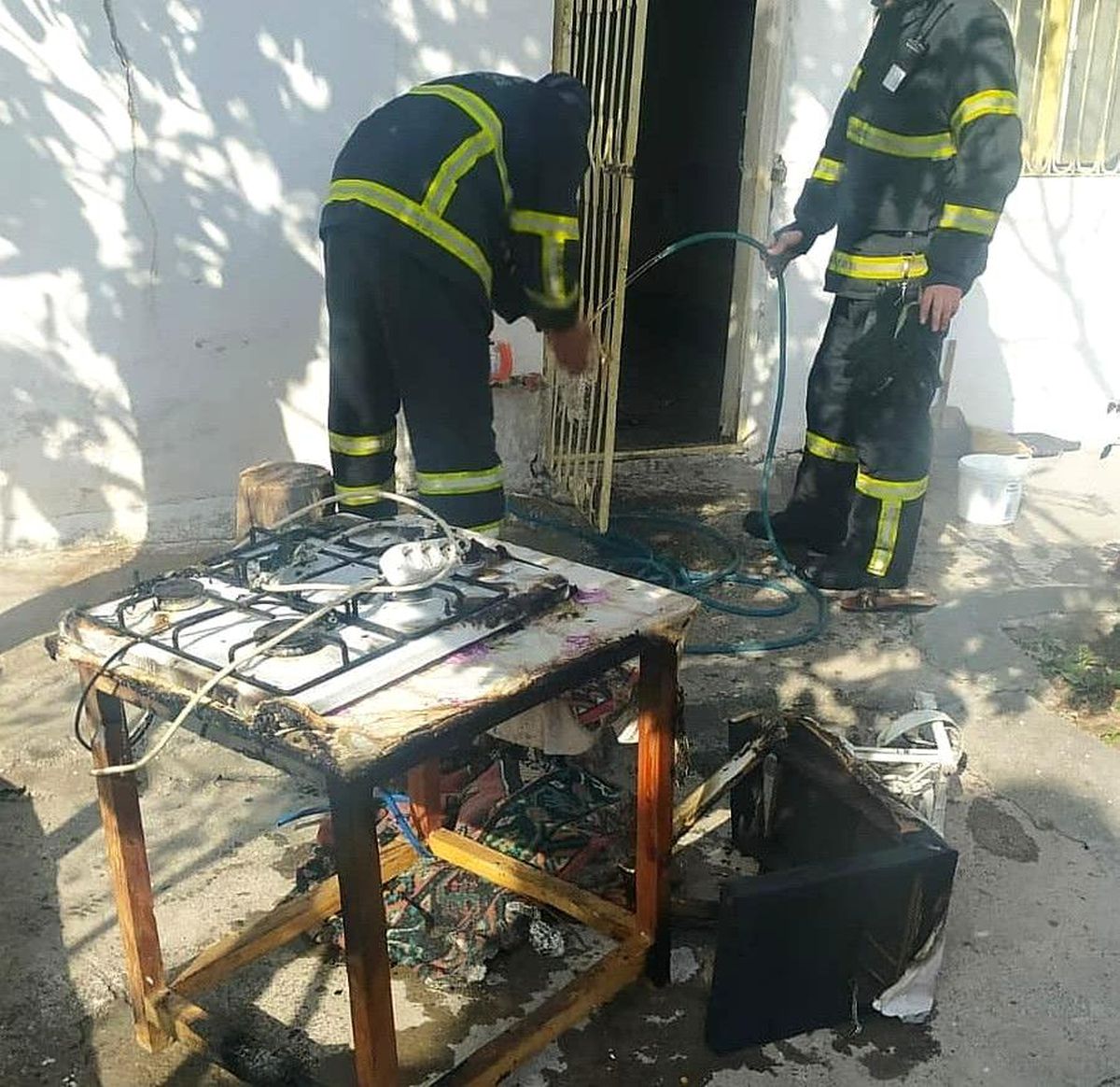 İkamet yangını korkuttu