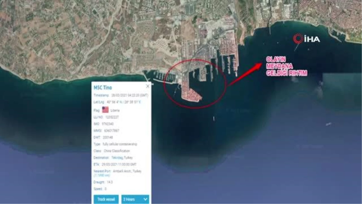 Ambarlı Limanı\'nda konteyner gemisi iskeleye çarptı