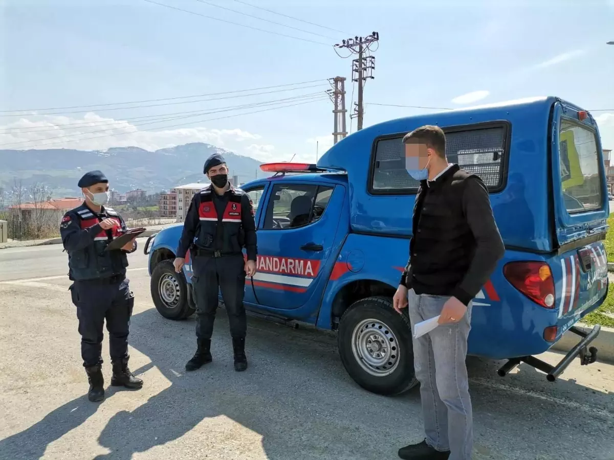 Karantina ihlali yapan şahıs jandarma tarafından yakalanıp yurda yerleştirildi