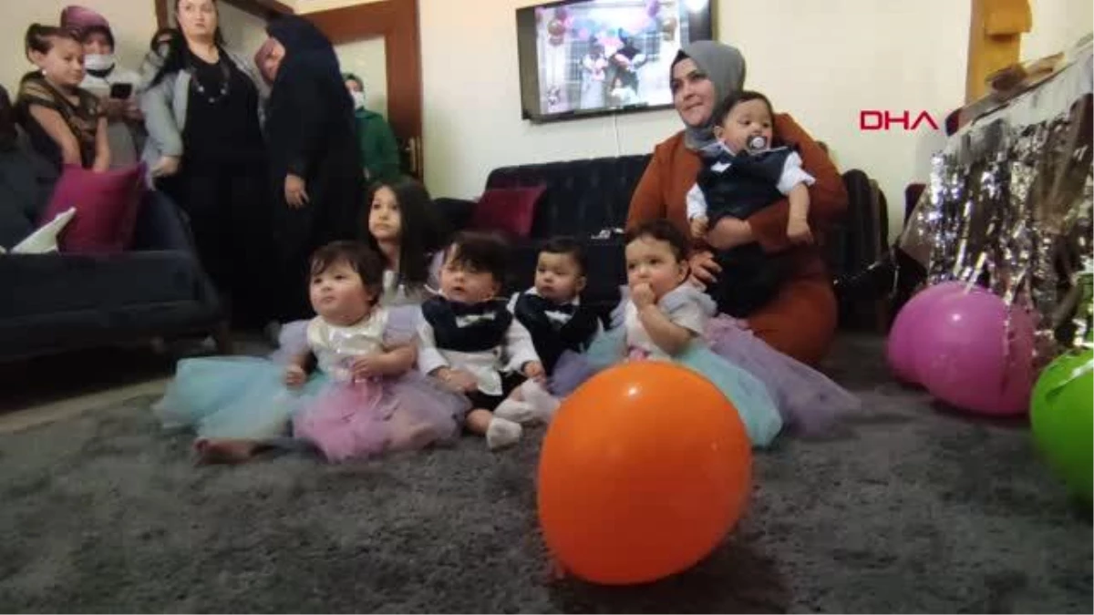 Son dakika haber... HATAY Suudi Arabistan\'dan getirilen Hataylı beşiz bebekler, 1 yaşına girdi