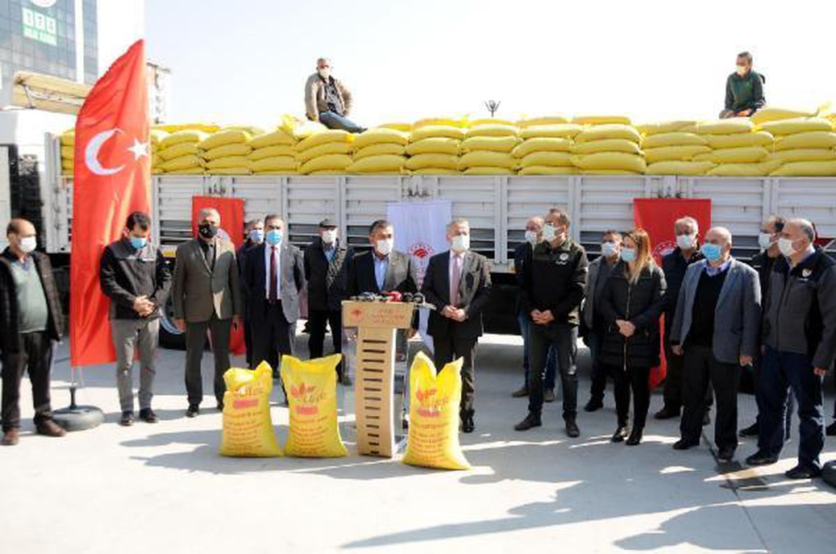 Kayseri\'de çiftçilere 83 ton aspir tohumu dağıtıldı