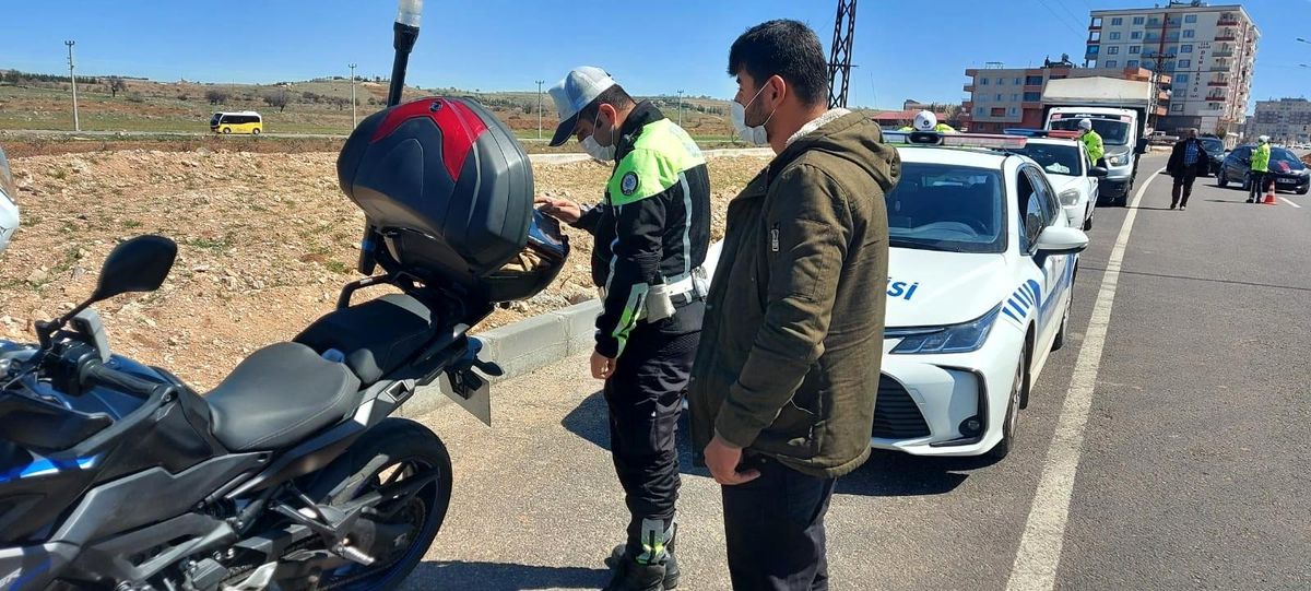 Midyat\'ta droneli trafik denetimi