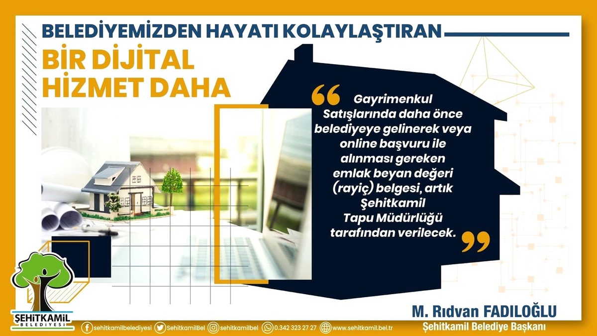 Son dakika haber! Şehitkamil\'de hayatı kolaylaştıran dijital hizmet
