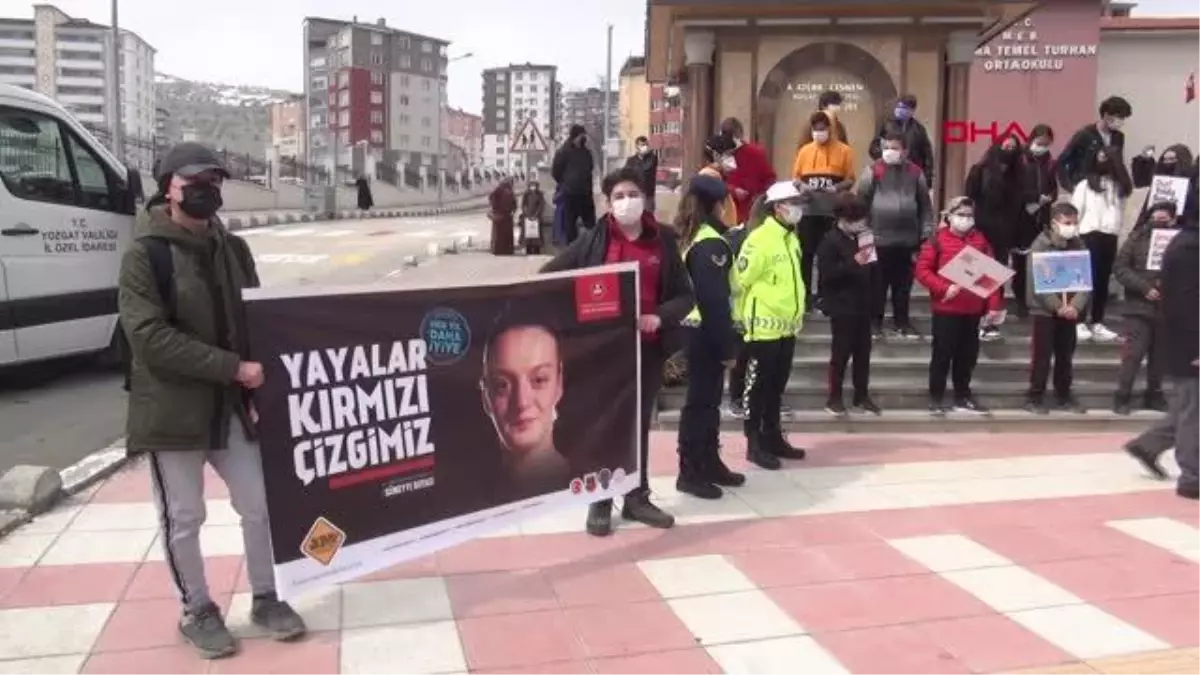 Yozgat\'ta, \'Yayalar Kırmızı Çizgimiz\' uygulaması başladı