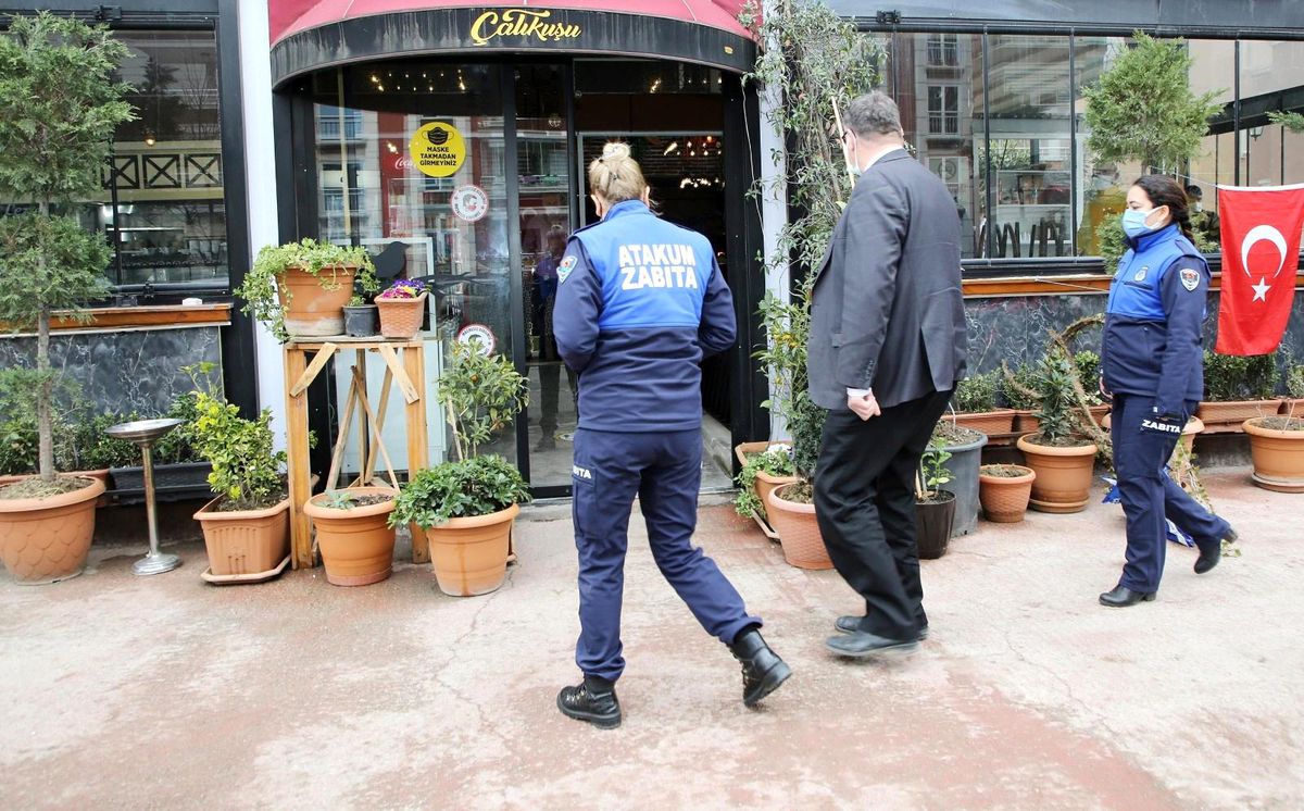 Atakum\'ta restoran ve kafelere tedbir denetimi