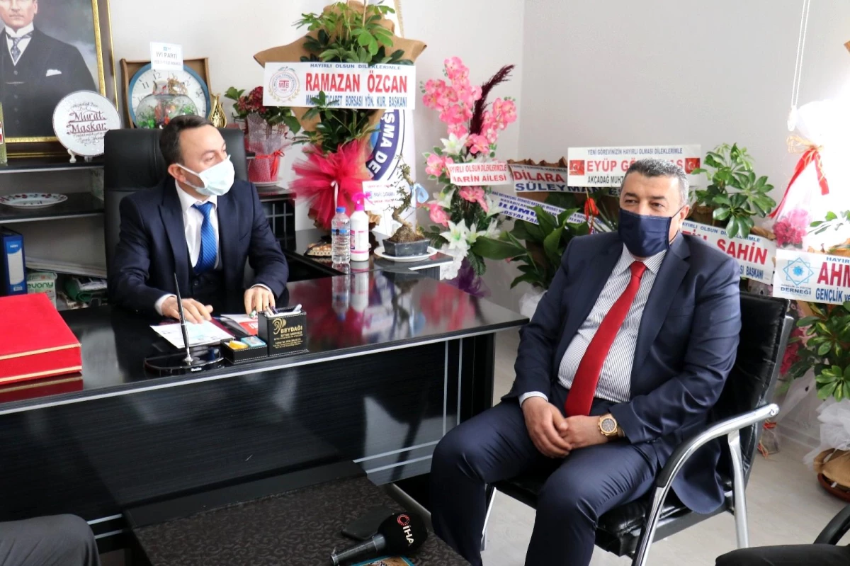 Borsa Başkanı Özcan\'dan Başkan Maskar\'a ziyaret
